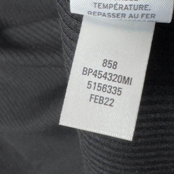 Black Mini Dress Babydoll Rib Knit Lettuce Edge Tie Front BP S Whimsigoth Retro - Picture 14 of 15